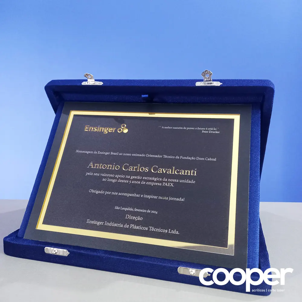 Cooper Acrílicos - Placa de Homenagem (1)